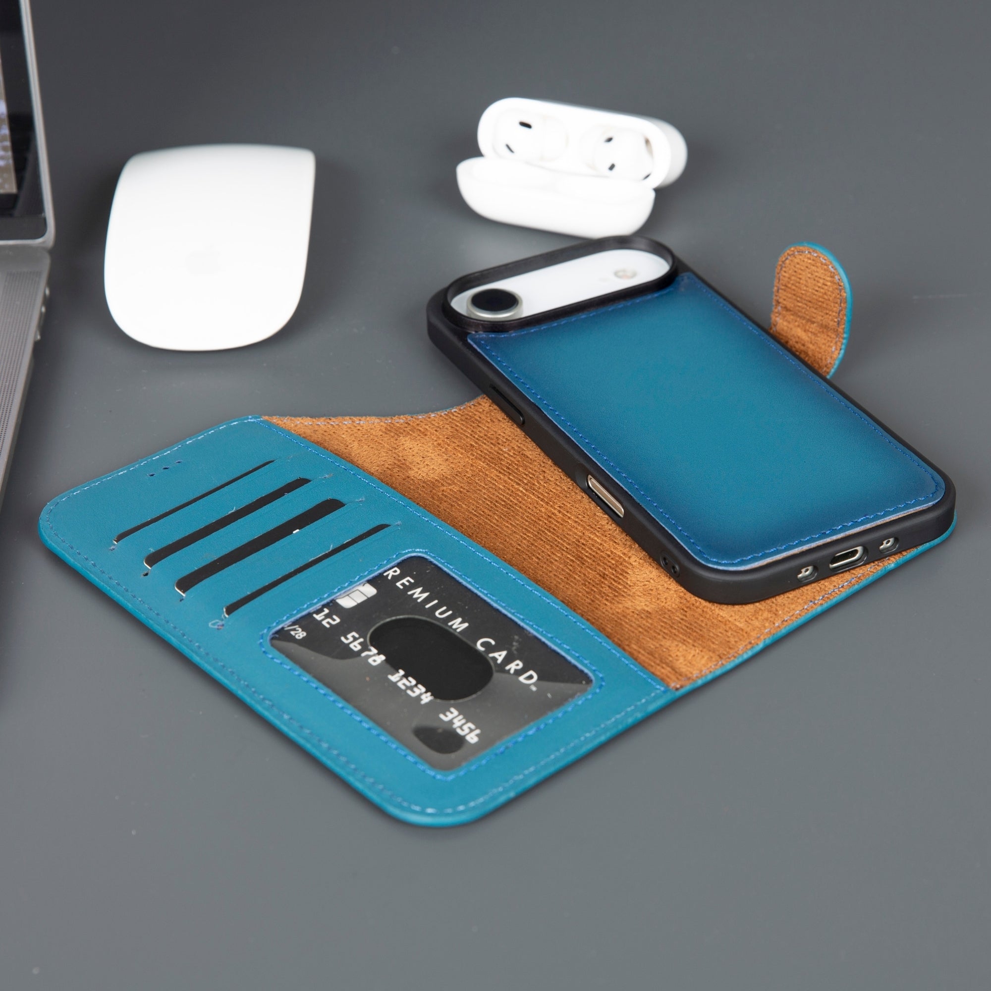 Casper iPhone 17 Air Leather Wallet Case – MagSafe Compatible