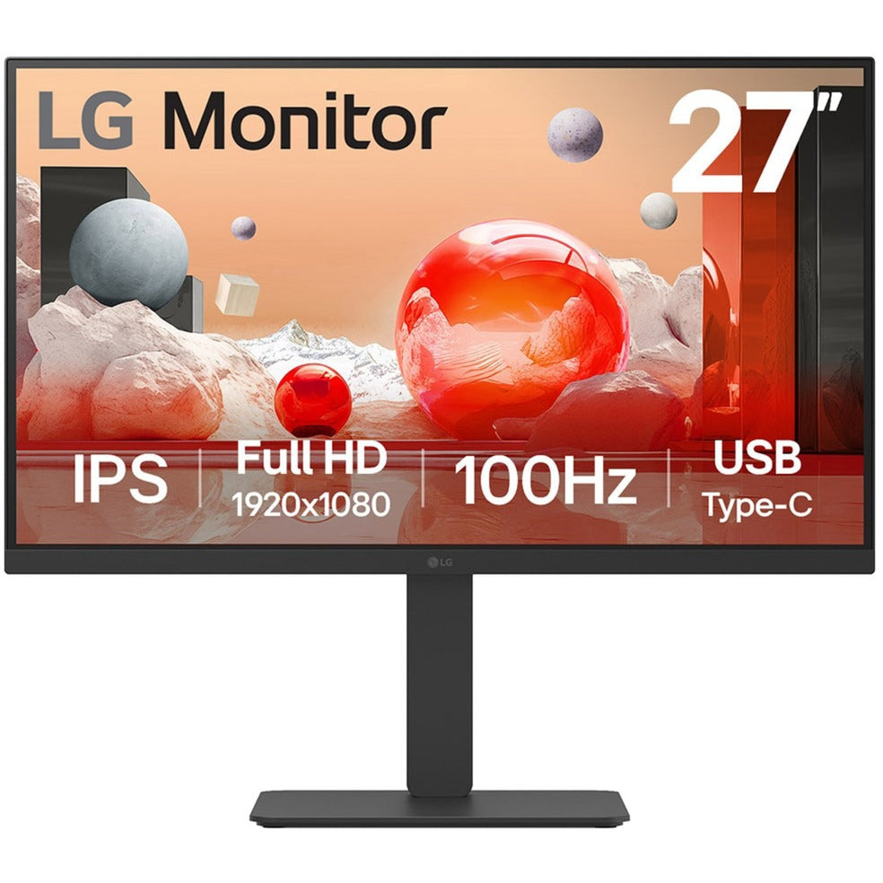 LG 27ba650 27 monitor (black, HDMI, display port, audio, USB-C)